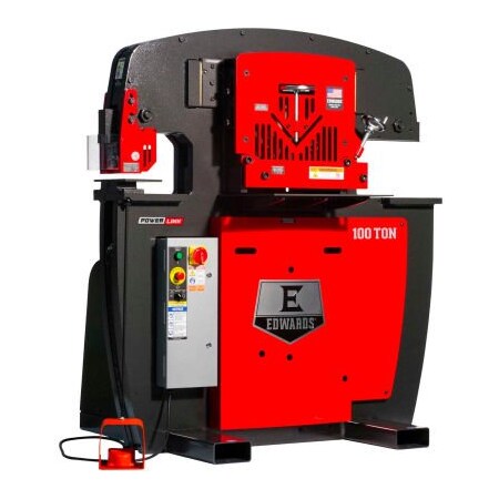 Edwards Mfg Co. 100 Ton Ironworker - 3 Phase, 208V w/ Hydraulic Accessory Pack - Edwards IW100-3P208-AC600